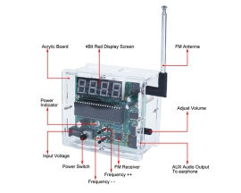 DIY Kit TEA5767 FM Radio Module 87-108MHz Wireless Receiver Electronic Kits DC 5V 3W Speaker Adjust Volume